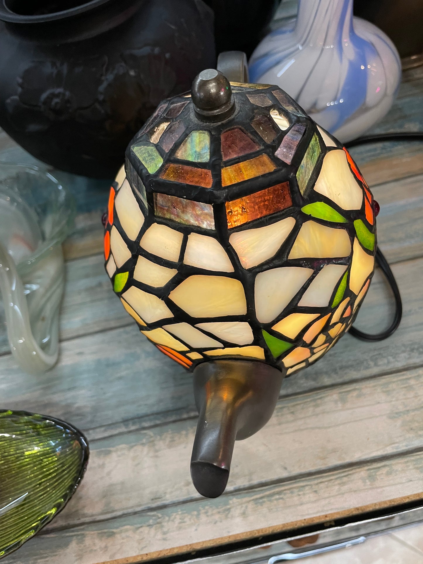 Victorian Teapot Tiffany-Style Stained Glass