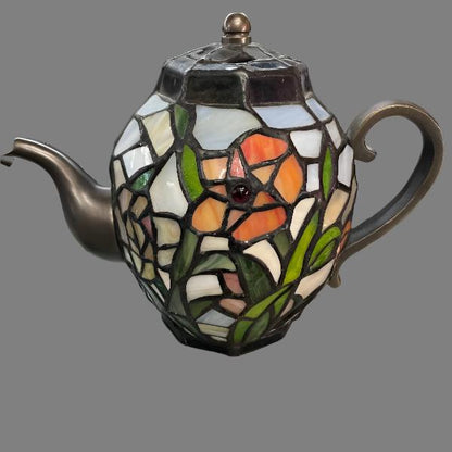 Victorian Teapot Tiffany-Style Stained Glass