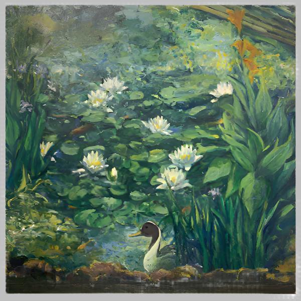 Central Duck Oil Painting