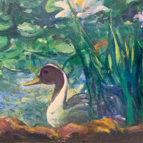 Central Duck Oil Painting