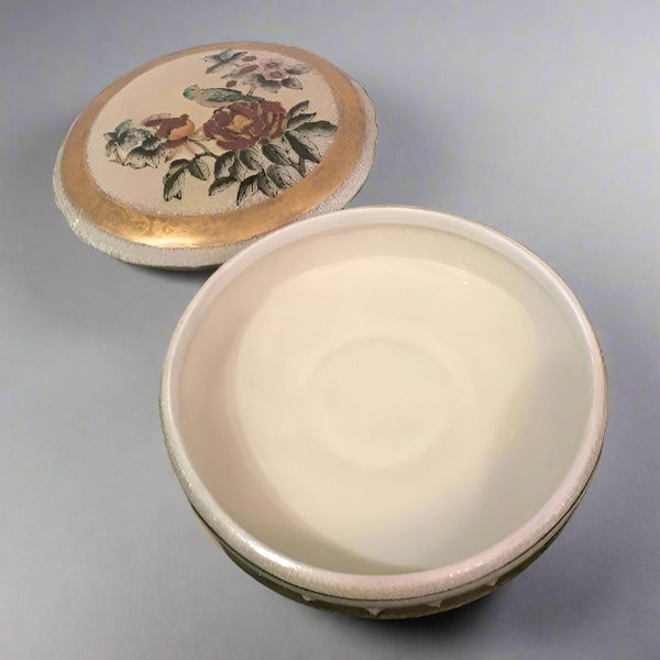 Vintage Round Trinket Box With Lidded