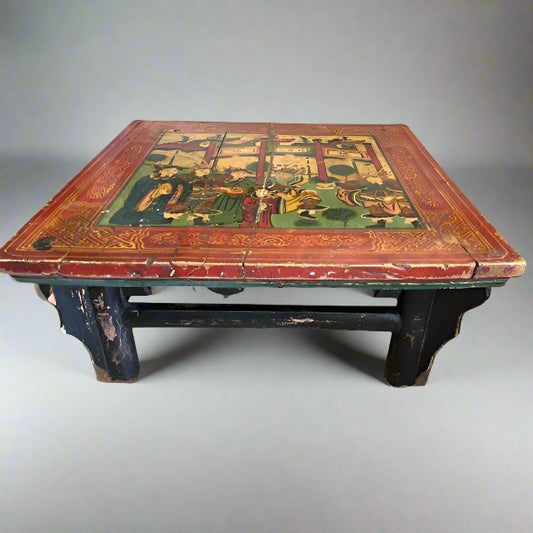 Chinese Antique Black Lacquered Low Table