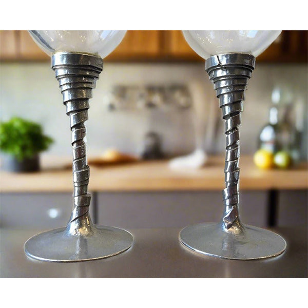 Patrick Meyer Pewter Wine Glasses Set of 2