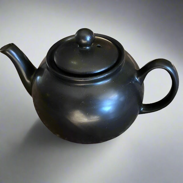 Pristine Pottery England Matte Black Teapot