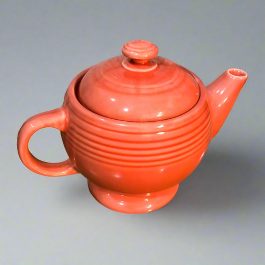 Retro Vintage Orange C Handle Teapot