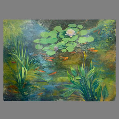 Summer Pond Oil Painting