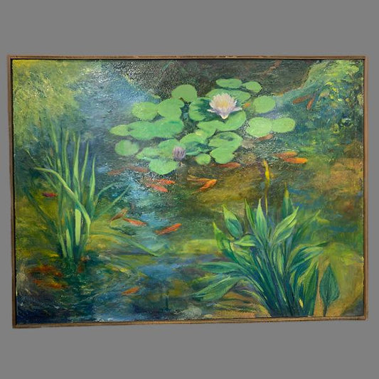 Summer Pond Oil Painting