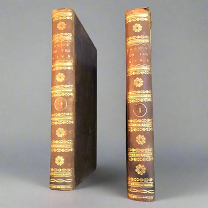 The Improvement of the Mind Vol I & II Antique Books Set of 2