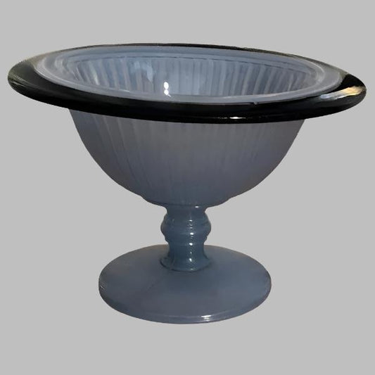 Vintage Art Deco Glass Pedestal Bowl