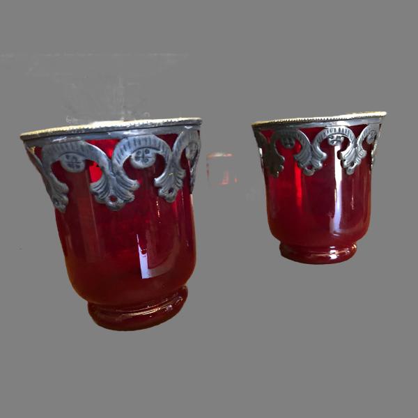 Vintage  Ruby Red Glasses-Set of 2