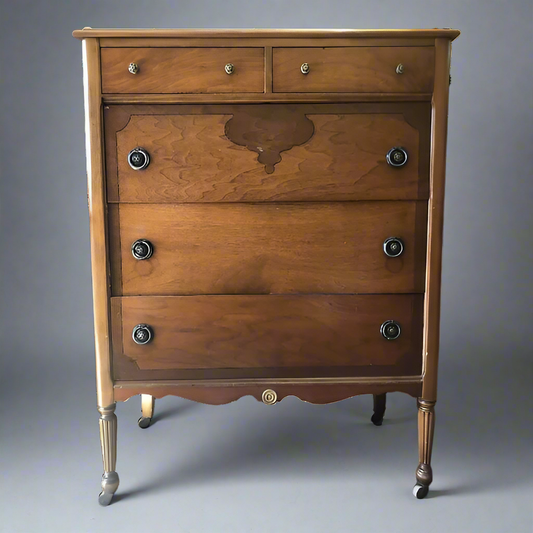 Antique Dresser Tall Boy Highboy Chest